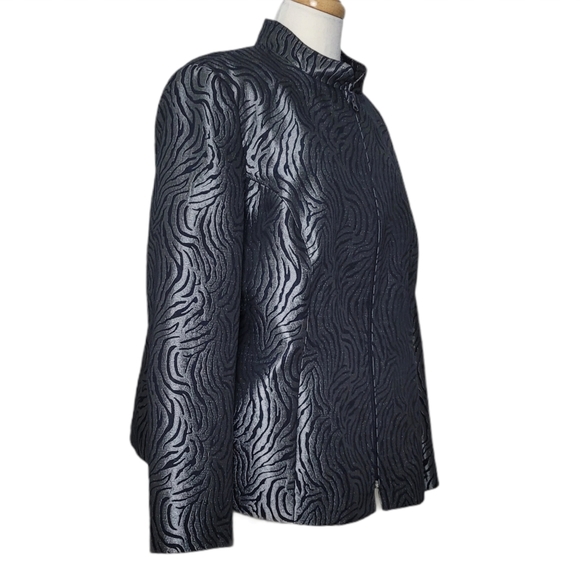 LAURA PLUS Blazer Jacket Zip Up Animal Print Size 16 - Picture 3 of 9